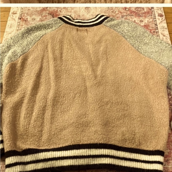 Anthropologie MAEVE EMBROIDERED bomber style sweater jacket - Picture 3 of 6